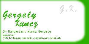 gergely kuncz business card